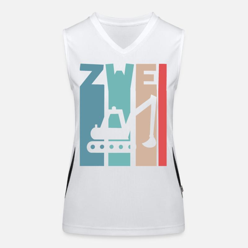 2. Geburtstag Kinder Bagger Funktionelles Kontrast-Tank Top für Frauen