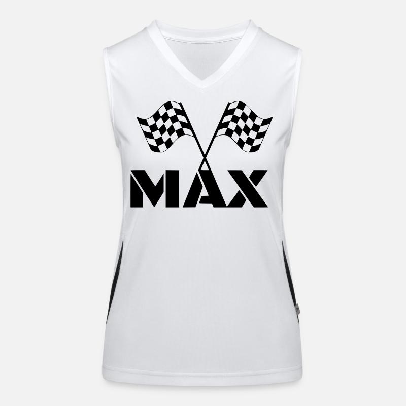 Pour les fans de Max. Course DGP. Drapeau de fin * Débardeur respirant contrasté Femme