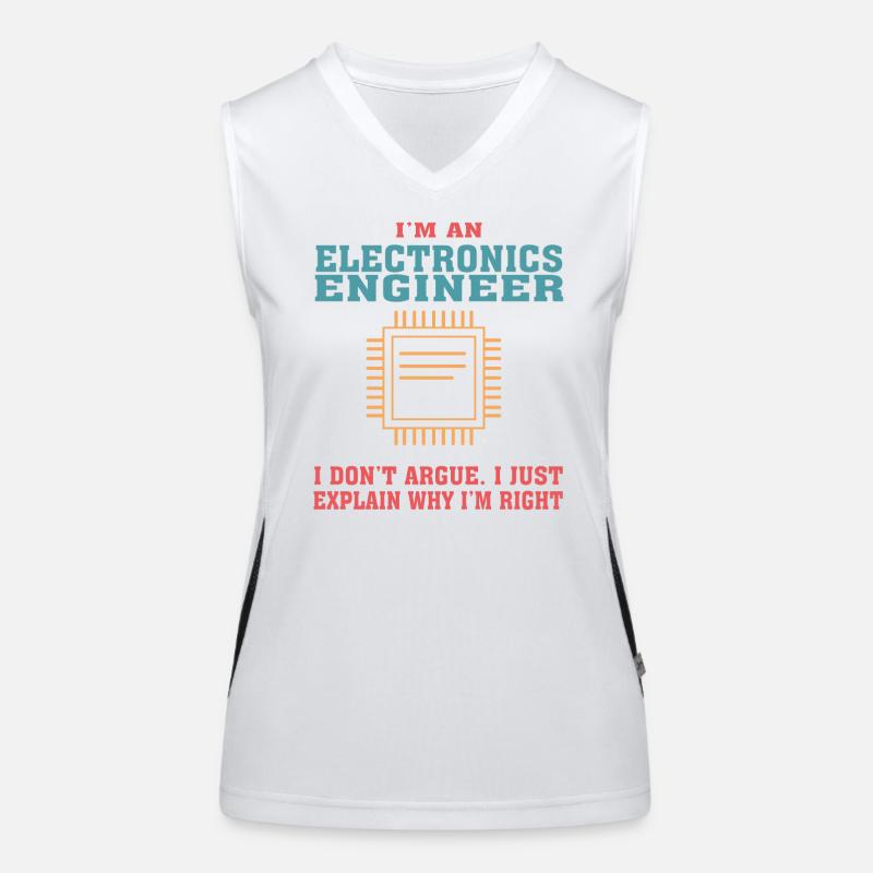 Funny Electronics Engineering Quote for Electronic Women's Functional Contrast Tank Top