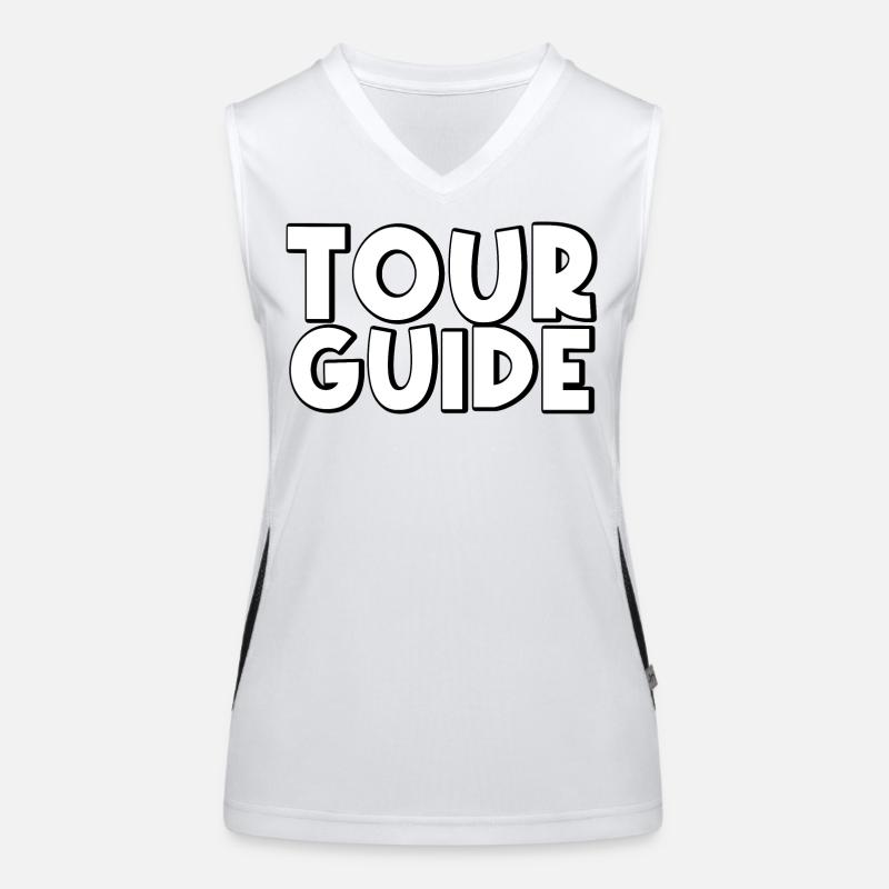 tour guide Funktionelles Kontrast-Tank Top für Frauen