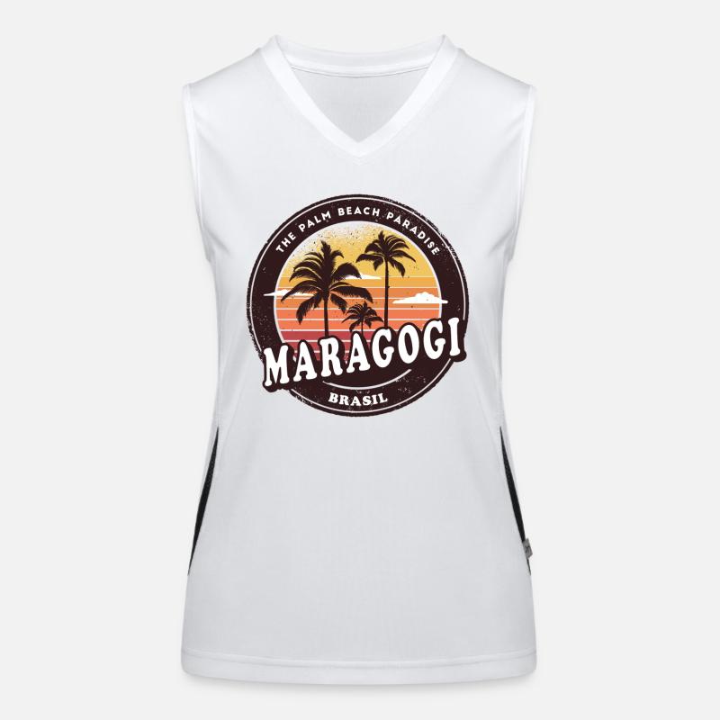 Maragogi Brazil Beach Design Débardeur respirant contrasté Femme