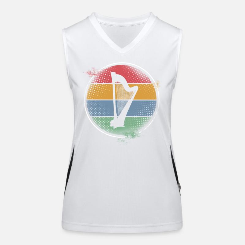 Harfe Funktionelles Kontrast-Tank Top für Frauen