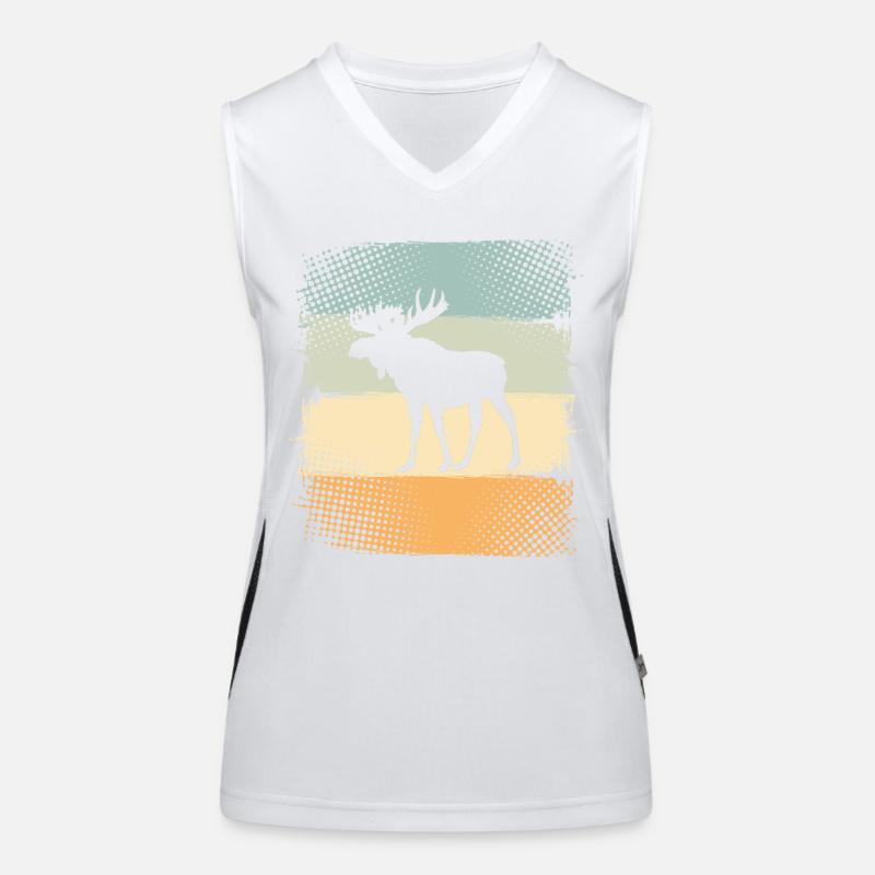 Elk - Women's Functional Contrast Tank Top - white/black
