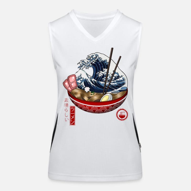 great ramen - Women's Functional Contrast Tank Top - white/black
