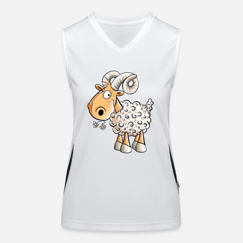 Happy Widder I Schafbock I Schaf Funktionelles Kontrast-Tank Top für Frauen