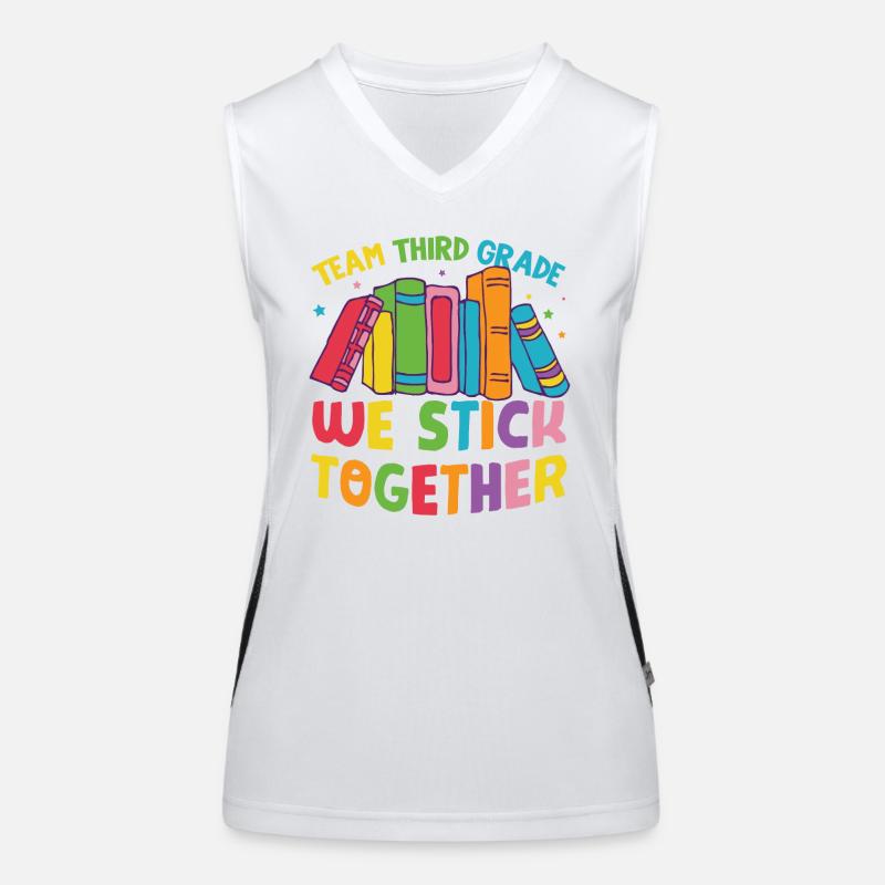 Team Third Grade Back To School Women's Functional Contrast Tank Top
