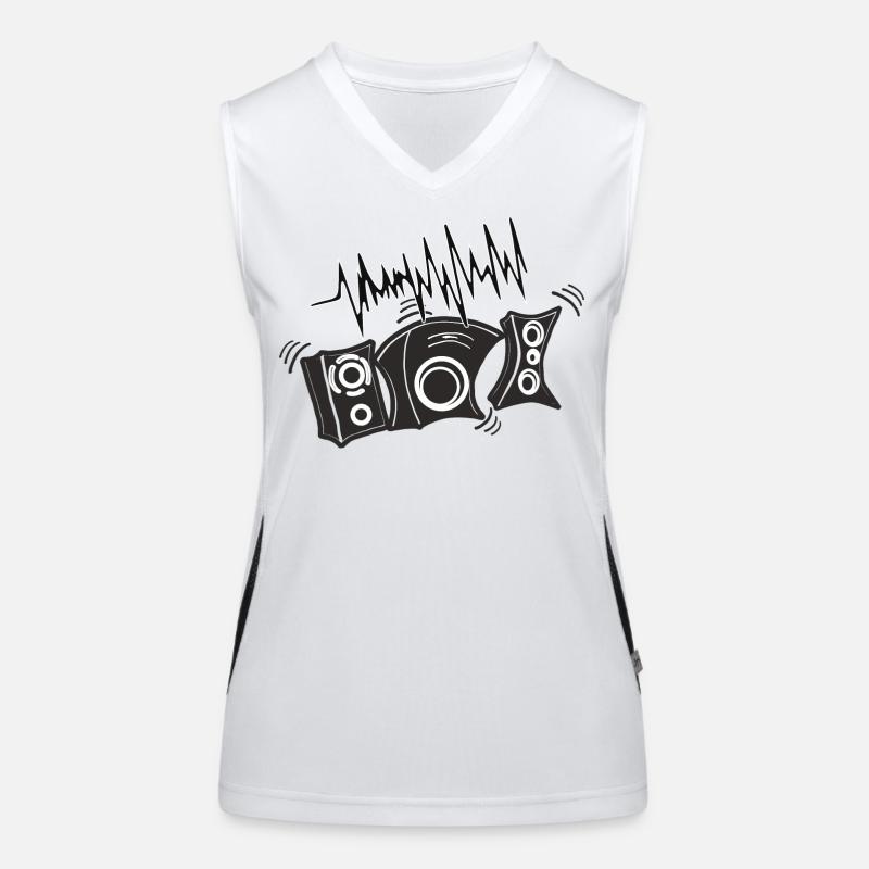 Jukeboxes, Disco, Basses - Women's Functional Contrast Tank Top - white/black