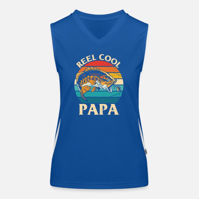 Citation de pêche Moulinet Cool Papa Conception de pêche Débardeur respirant contrasté Femme