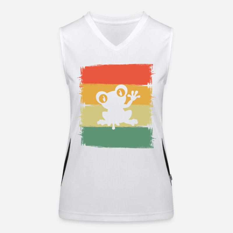 Frosch Funktionelles Kontrast-Tank Top für Frauen
