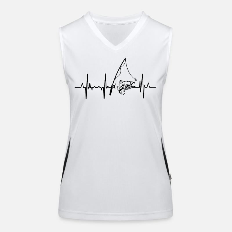 Fischerei Herzlinie Funktionelles Kontrast-Tank Top für Frauen