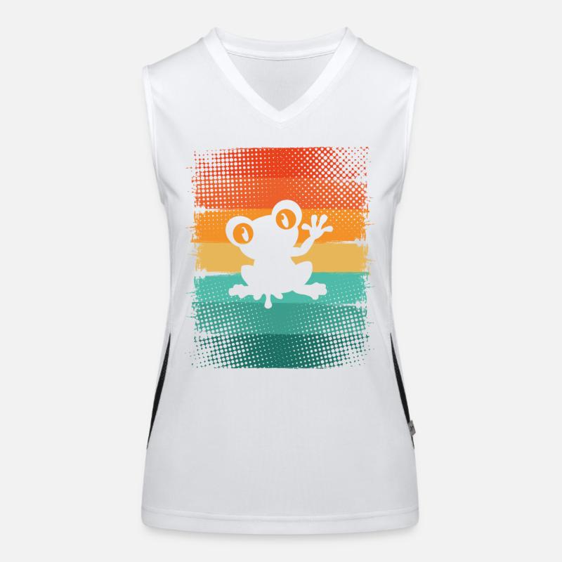 Frosch Funktionelles Kontrast-Tank Top für Frauen