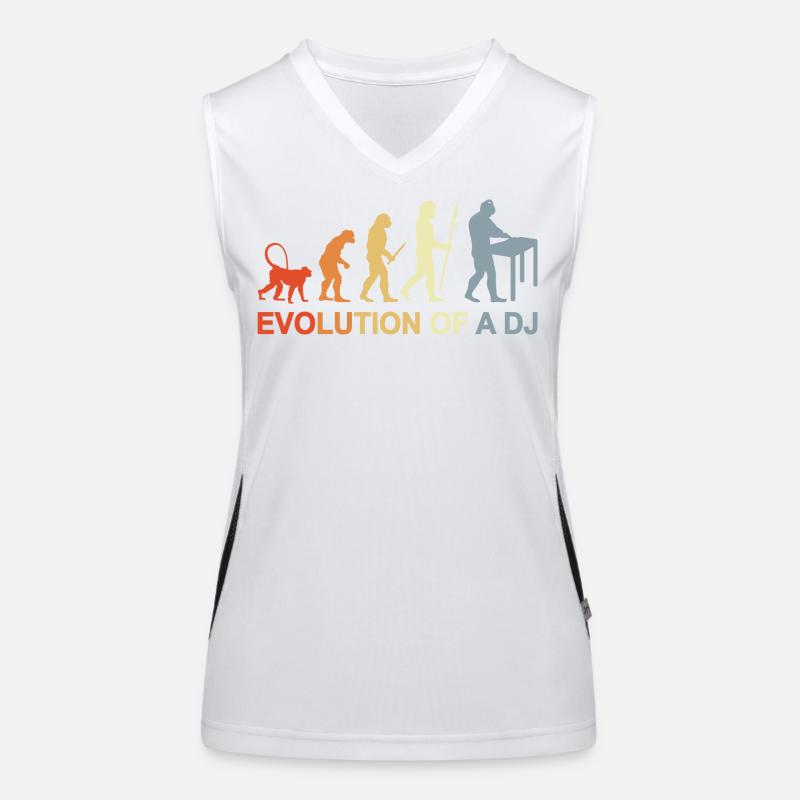 Evolution eines DJ Funktionelles Kontrast-Tank Top für Frauen