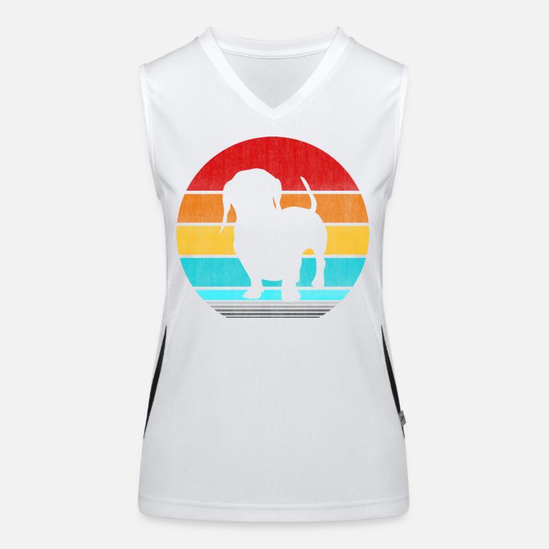 dachshund Women's Functional Contrast Tank Top