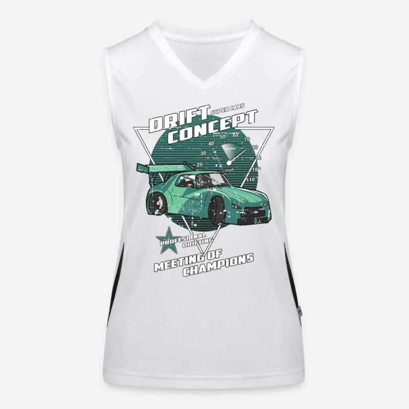 Drift Auto Funktionelles Kontrast-Tank Top für Frauen