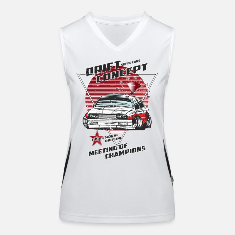 Drift Sport - Women's Functional Contrast Tank Top - white/black