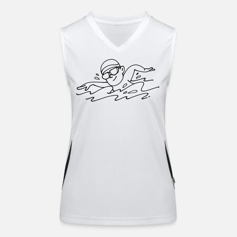 Schwimmer Funktionelles Kontrast-Tank Top für Frauen