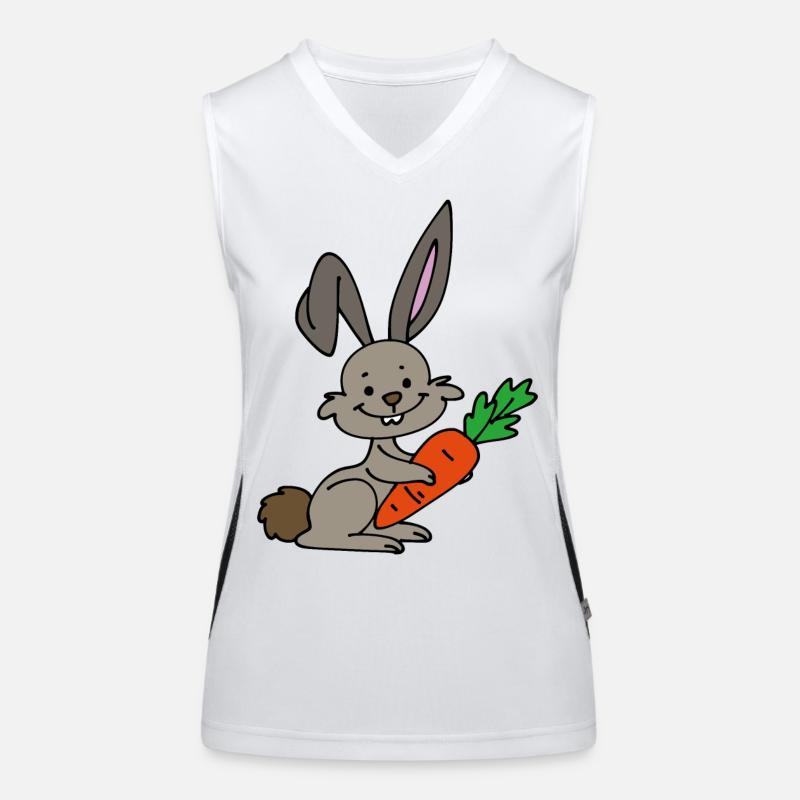 Lapin à la carotte Débardeur respirant contrasté Femme