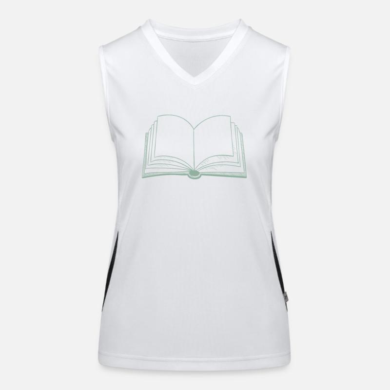 Books open book Women's Functional Contrast Tank Top