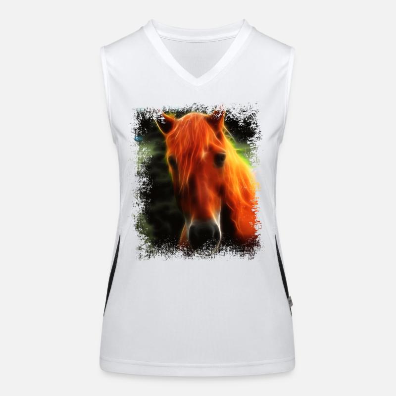Cheval Cheval Sauvage Débardeur respirant contrasté Femme