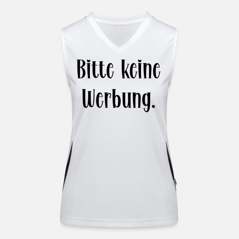 Bitte keine Werbung Funktionelles Kontrast-Tank Top für Frauen