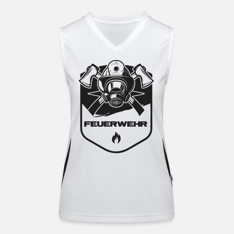 Feuerwehr Funktionelles Kontrast-Tank Top für Frauen