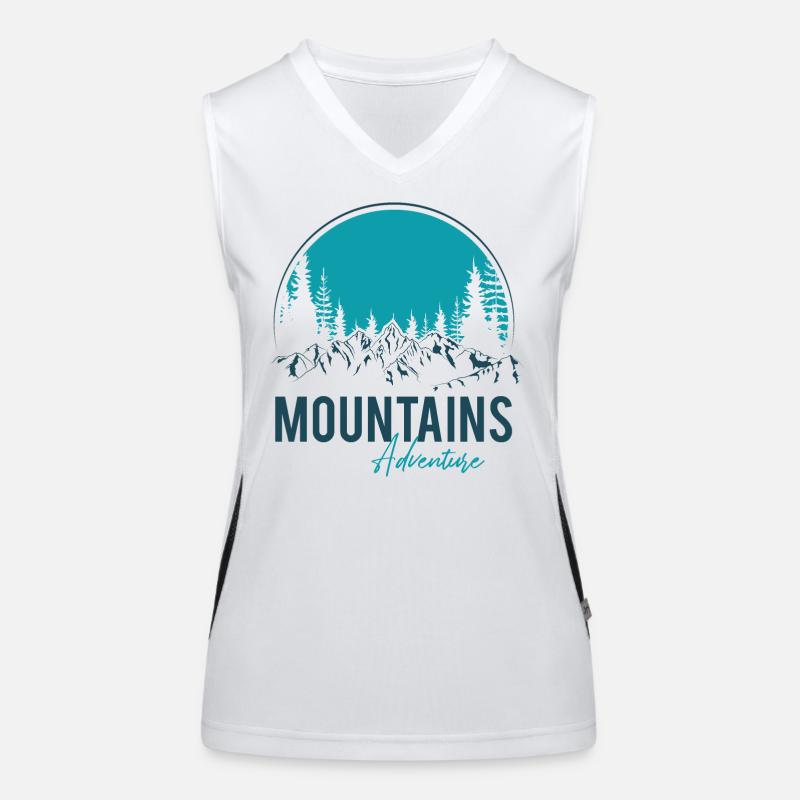 Mountains Adventure Funktionelles Kontrast-Tank Top für Frauen
