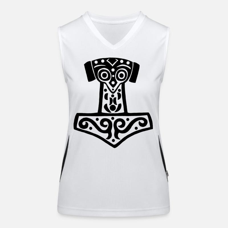 Marteau de Thor noir Débardeur respirant contrasté Femme