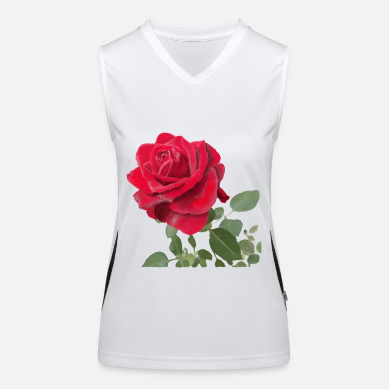 Red rose Women's Functional Contrast Tank Top