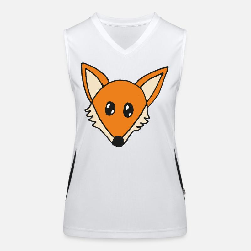 Dessin de bande dessinée Fox Débardeur respirant contrasté Femme