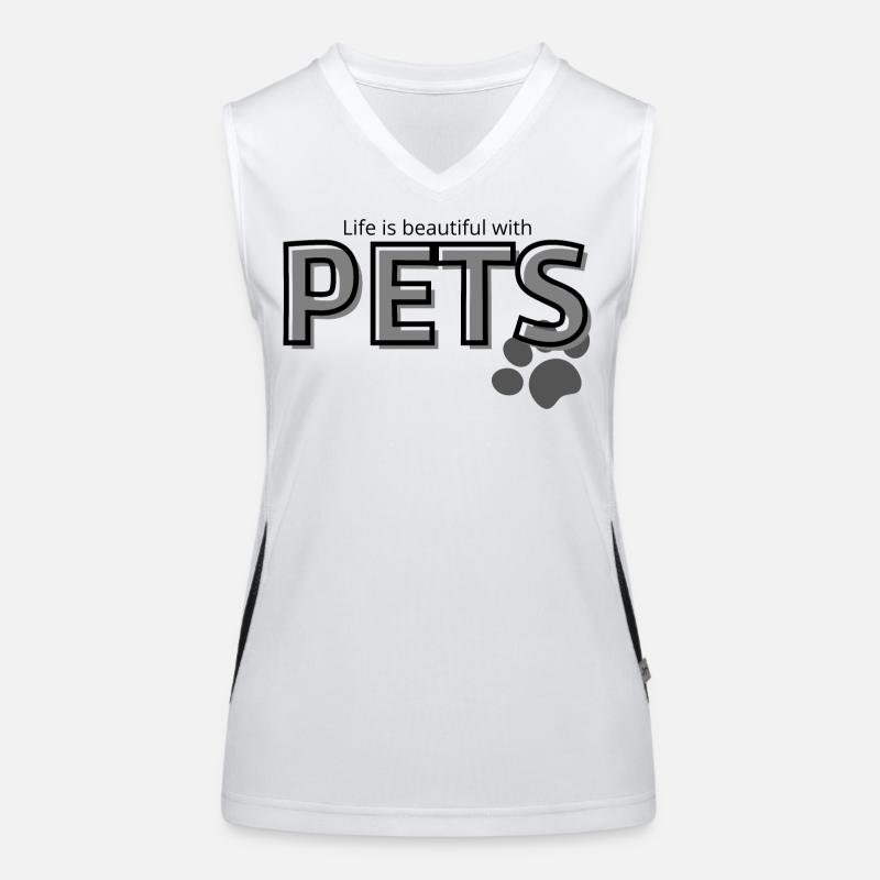 Pets: live is beautiful with Pets Funktionelles Kontrast-Tank Top für Frauen