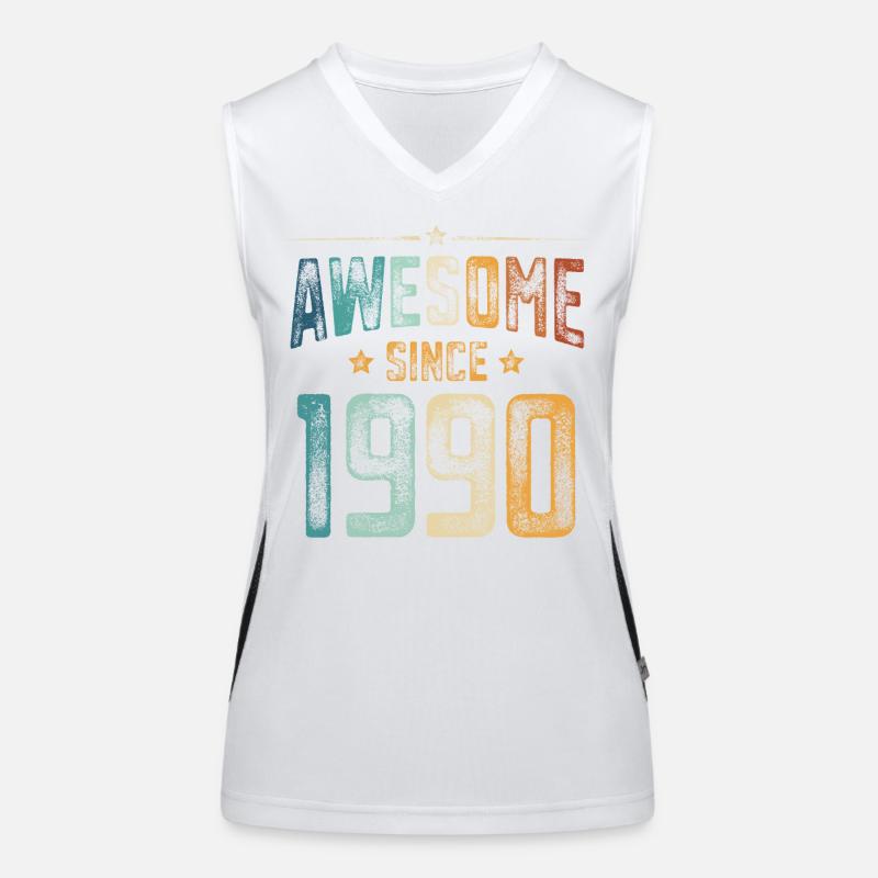 1990 Naissance Année de naissance Débardeur respirant contrasté Femme