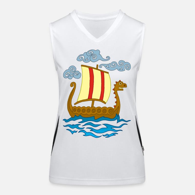 Drakkar viking rigolo Débardeur respirant contrasté Femme