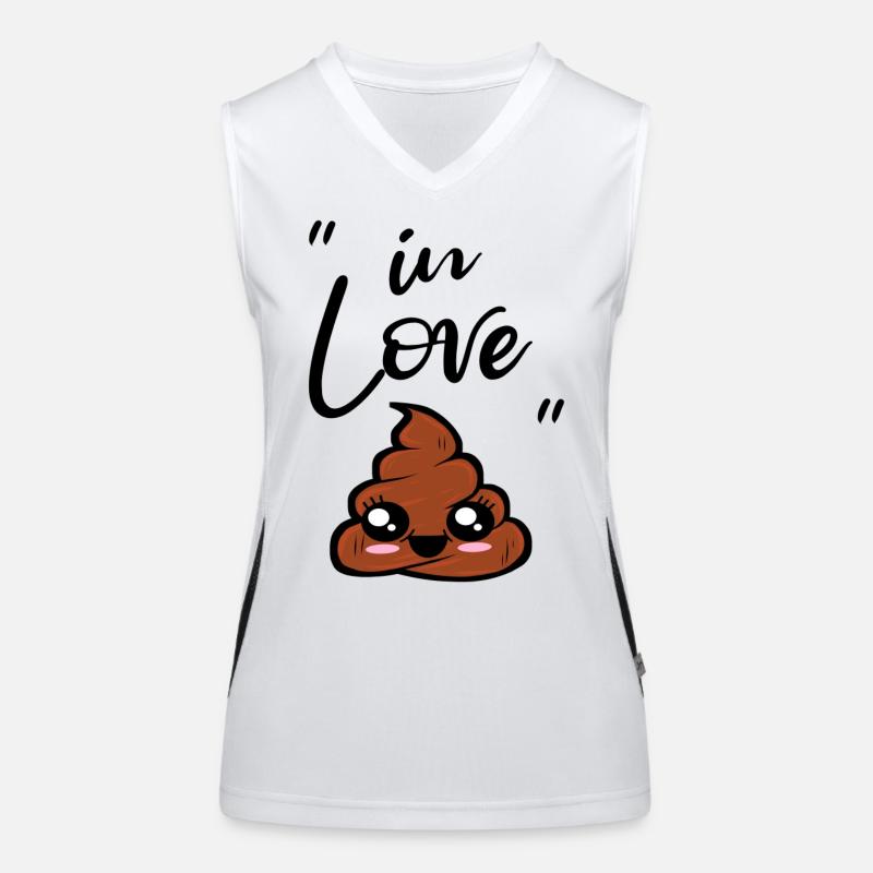 caca kawaii Débardeur respirant contrasté Femme
