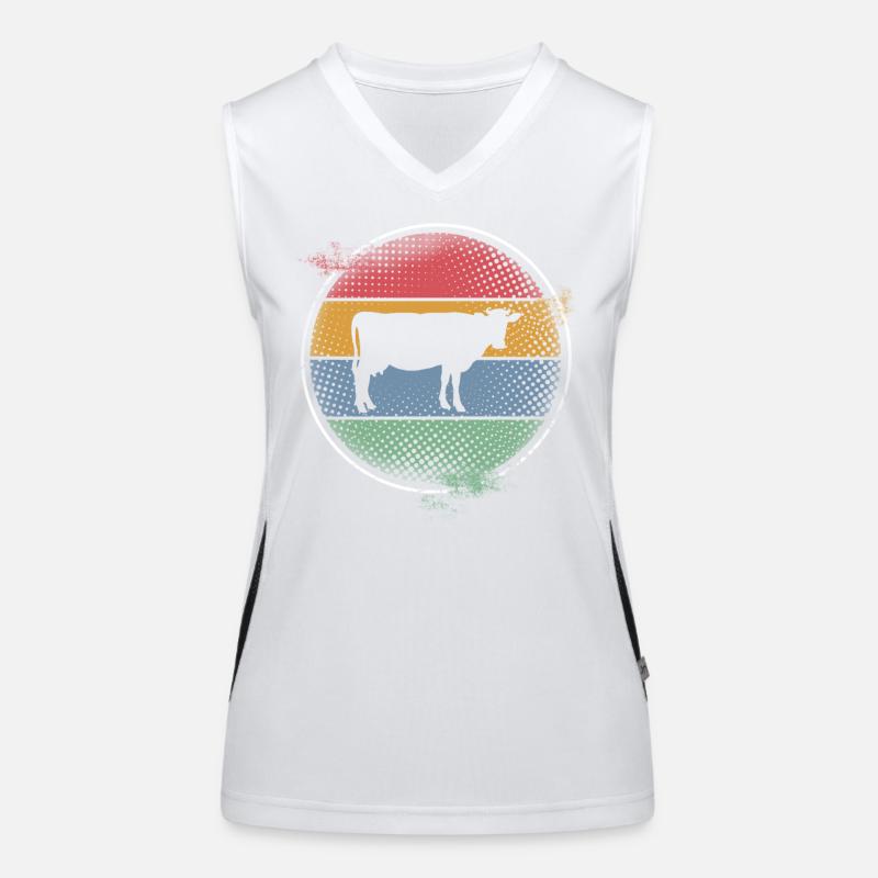 Kuh Funktionelles Kontrast-Tank Top für Frauen