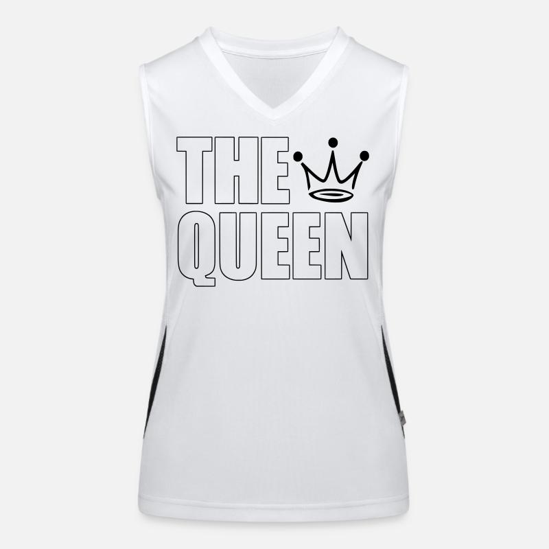 The Queen – Bold Crown Statement Design Funktionelles Kontrast-Tank Top für Frauen