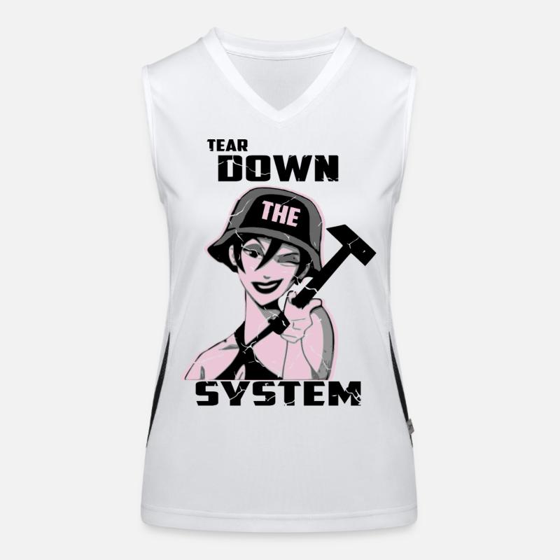 Zerstören Sie das System Funktionelles Kontrast-Tank Top für Frauen
