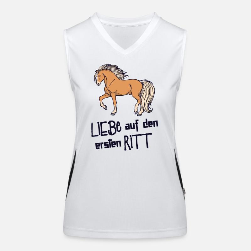 Lustig Statement Islandpferde Pferdeliebe Pferde Funktionelles Kontrast-Tank Top für Frauen