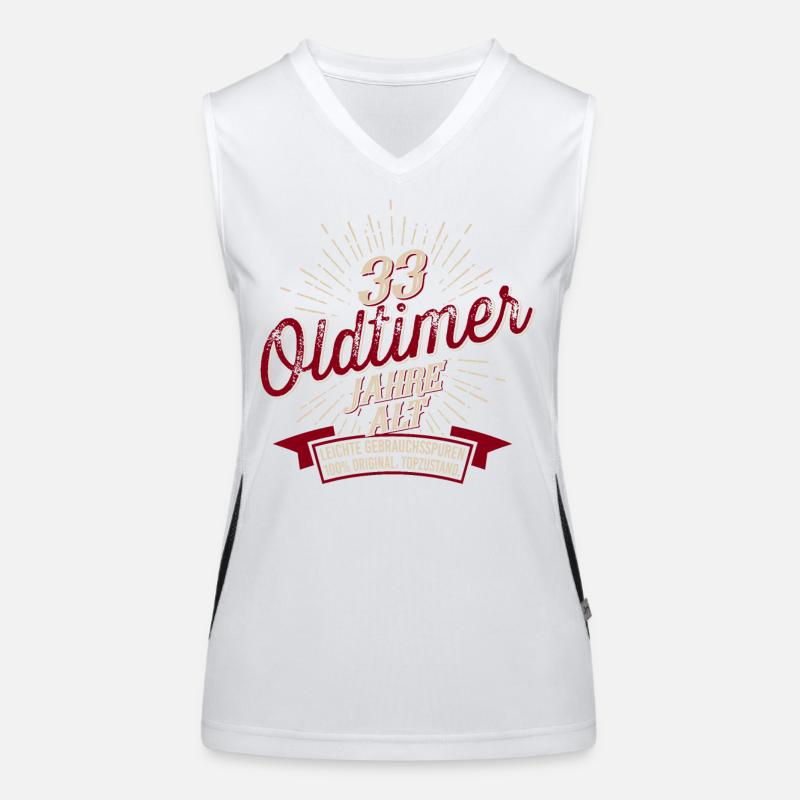 33. Geburtstag Oldtimer Funktionelles Kontrast-Tank Top für Frauen
