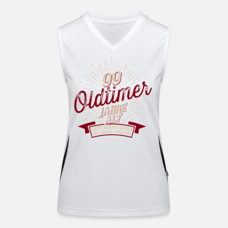 99. Geburtstag Oldtimer Funktionelles Kontrast-Tank Top für Frauen