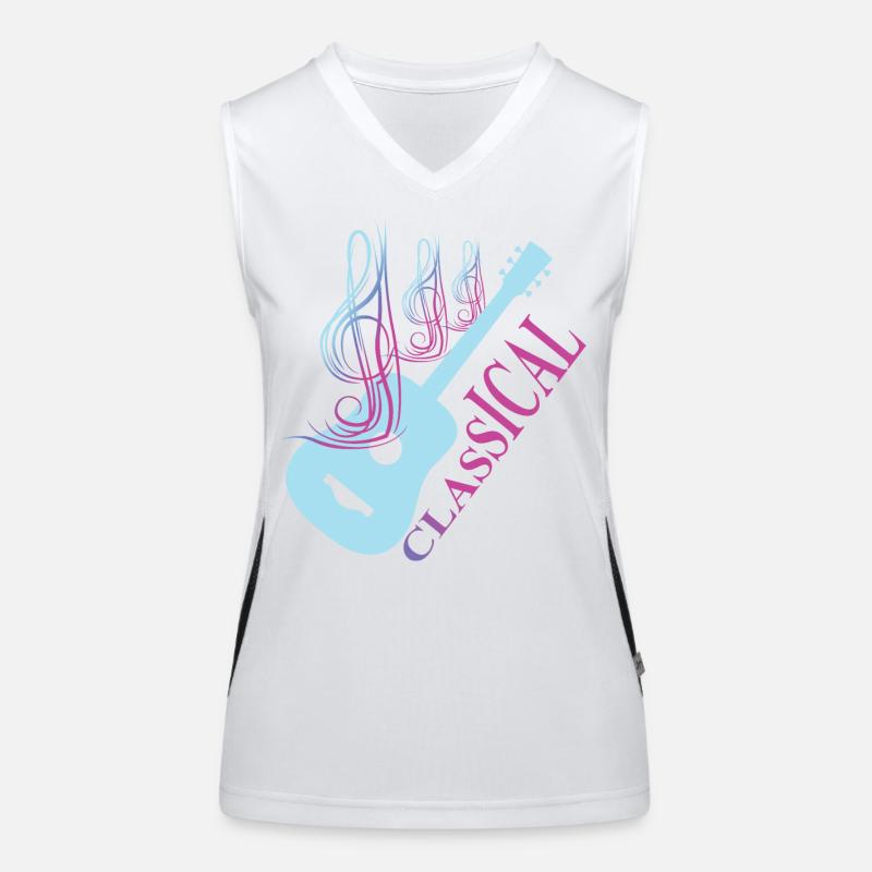 Classical Guitar Music Women's Functional Contrast Tank Top