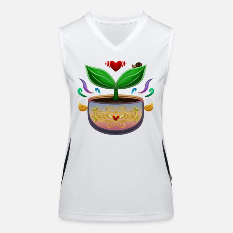 Der bunte Topf des Himmels! Von Pousse2Bambou ! Funktionelles Kontrast-Tank Top für Frauen