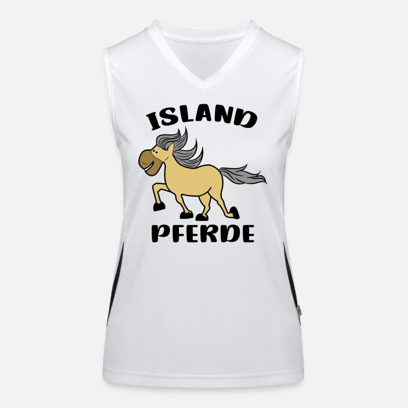 Isländer Pferde Pferdeliebe Spruch Islandpferde Funktionelles Kontrast-Tank Top für Frauen