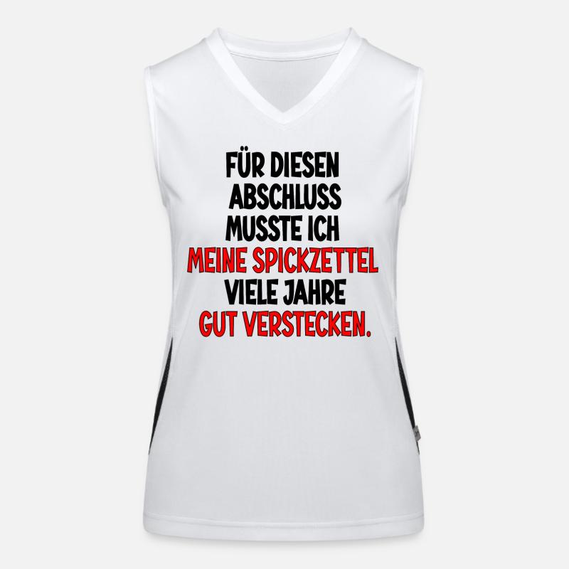 Abschlussgeschenke - SPICKEN SPICKZETTEL Funktionelles Kontrast-Tank Top für Frauen