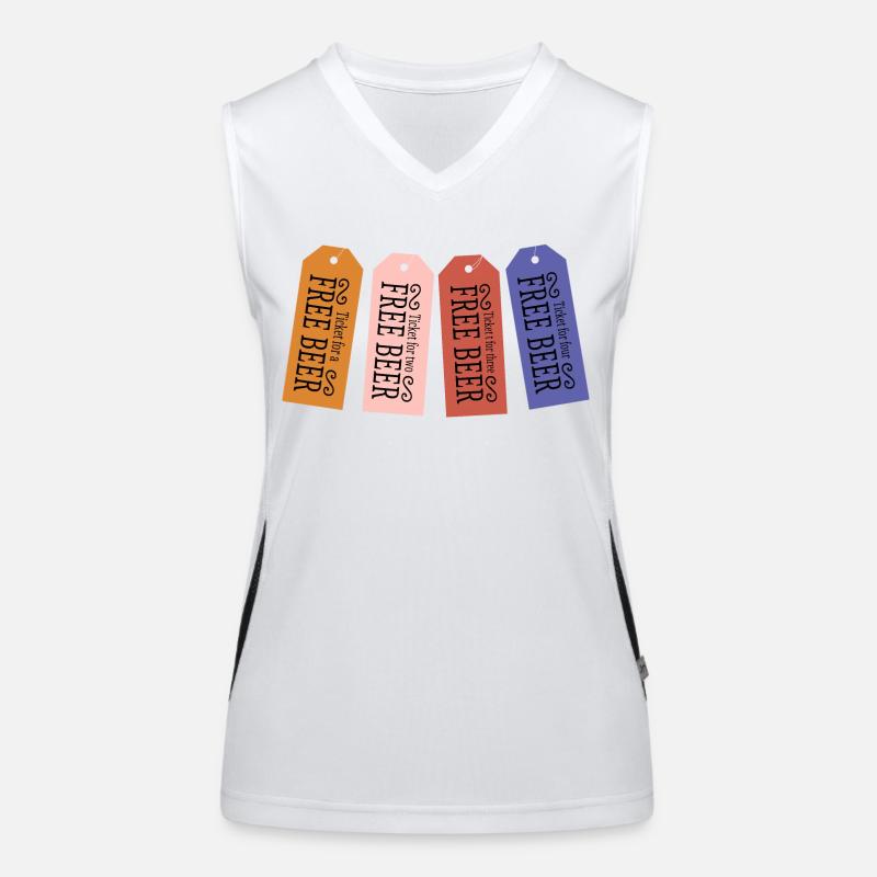 Freibier Ticket Funktionelles Kontrast-Tank Top für Frauen
