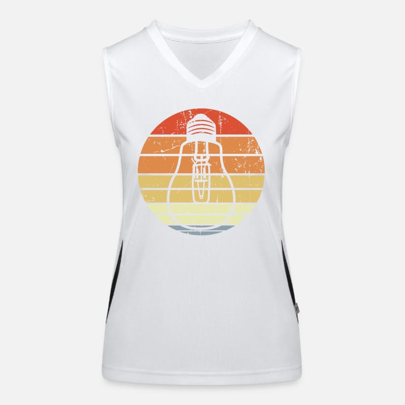 Vintage Light Bulb Women's Functional Contrast Tank Top