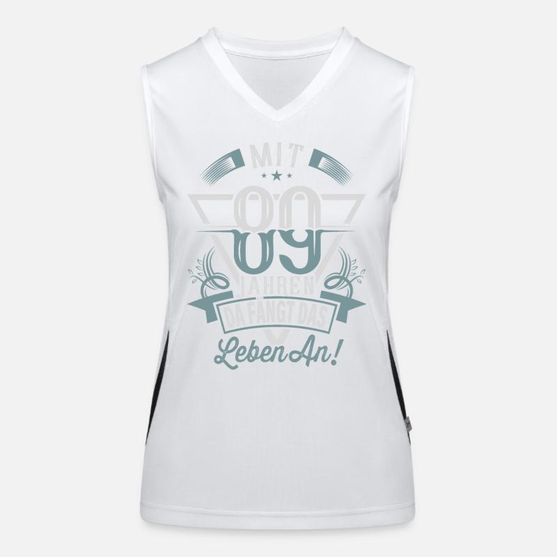 89. Geburtstag Da Fängt Das Leben An Funktionelles Kontrast-Tank Top für Frauen
