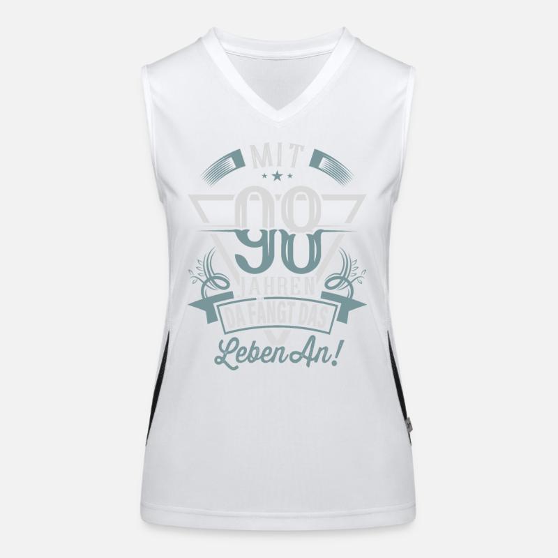 98. Geburtstag Da Fängt Das Leben An Funktionelles Kontrast-Tank Top für Frauen