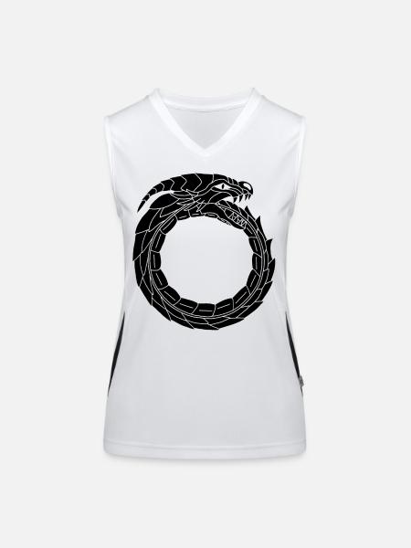 Devouring Black Dragon - Women's Functional Contrast Tank Top - white/black - Front