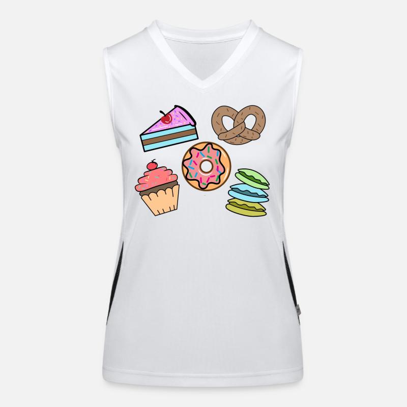 Bonbons Snack Cupcake Donut Cake Cuisson Débardeur respirant contrasté Femme