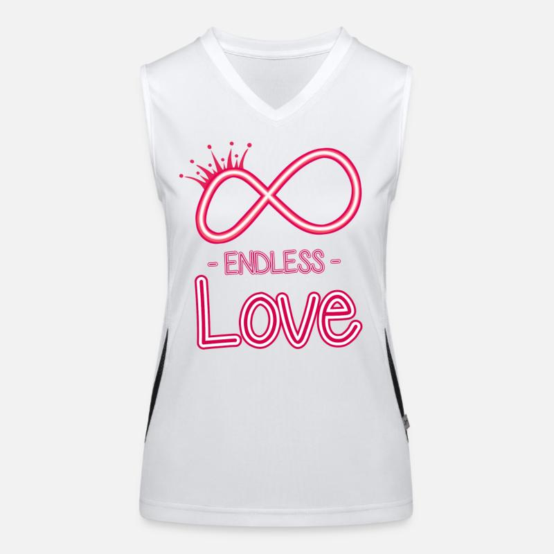 ewige liebe Symbol Funktionelles Kontrast-Tank Top für Frauen